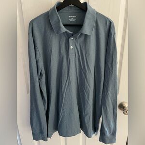 Bonobos Slate Long Sleeve Polo Shirt Size XXL
